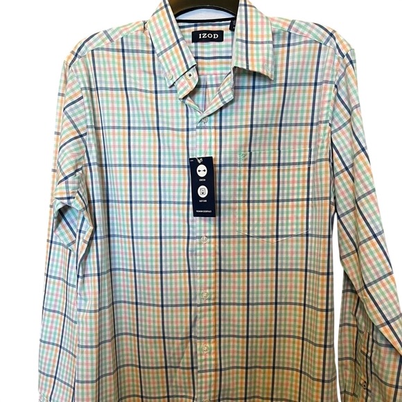 Izod Other - IZOD Men's Small Pastel Collard Button Down Shirt Long Sleeve Easter Spring NEW